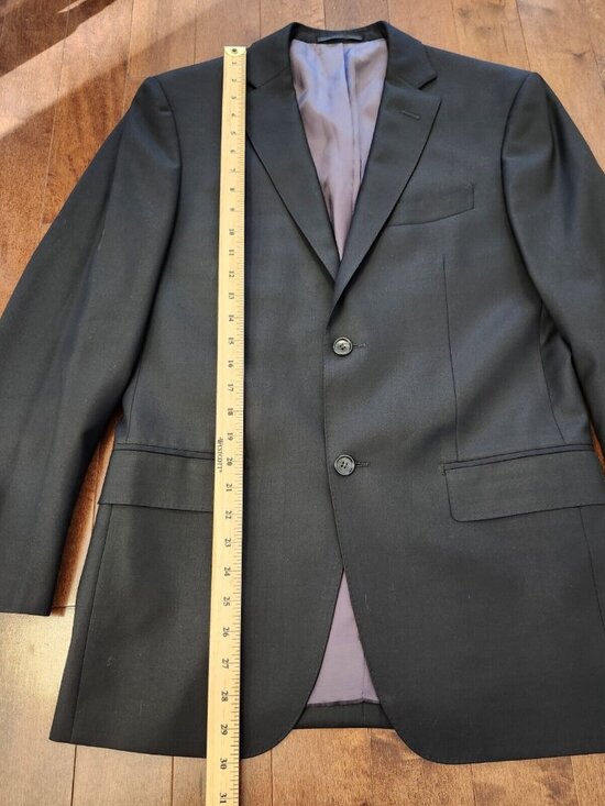 Suitsupply super 110 pure wool men's black blazer in size 46 - Picture 9 of 9